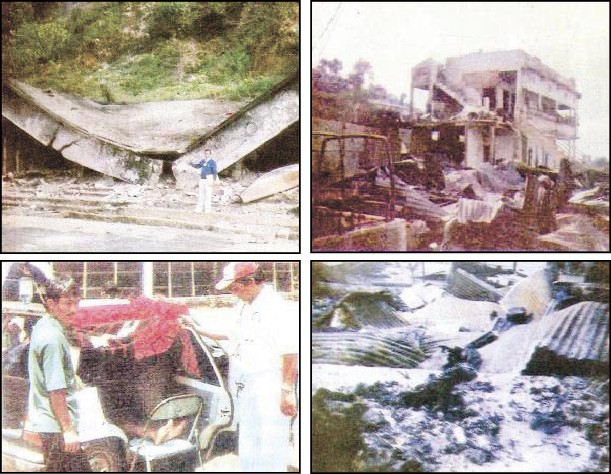 The aftermath of the December 27, 1994 violence in Mokokchung.